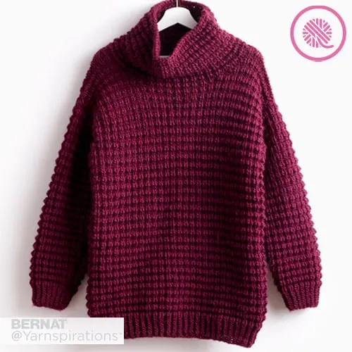 Easy Going Knit Pullover in color Plum
