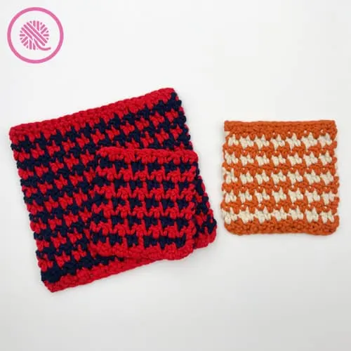 how to crochet houndstooth stitch pattern samples