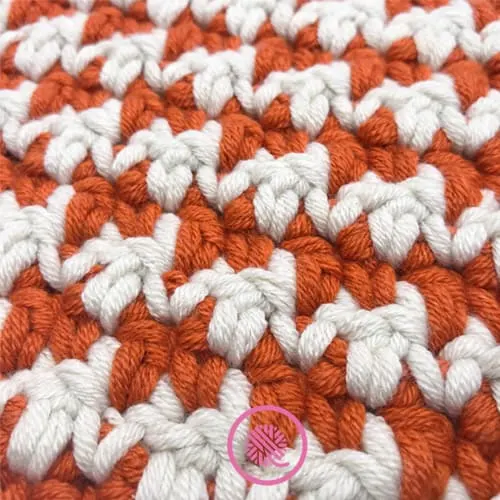 crochet houndstooth closeup