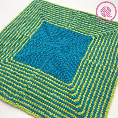 mitered stripes baby blanket and lovey