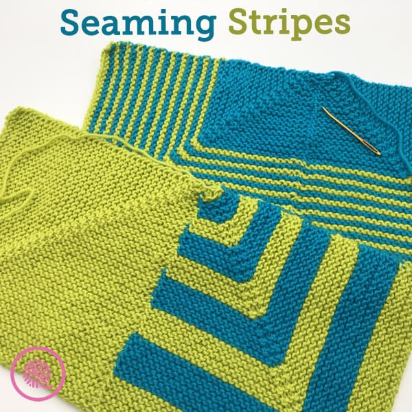How to Seam Stripes in Garter Stitch