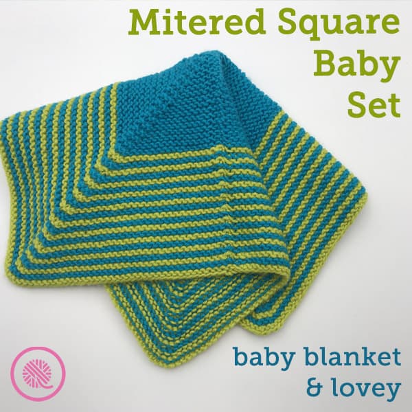 Cuddle Up with the Mitered Stripes Baby Blanket and Lovey!