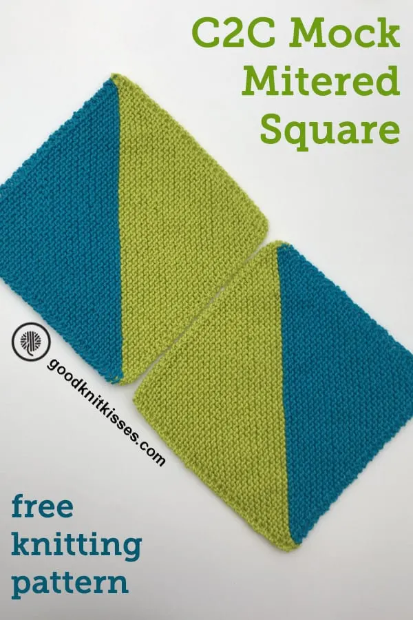 corner to corner two color squares pin image