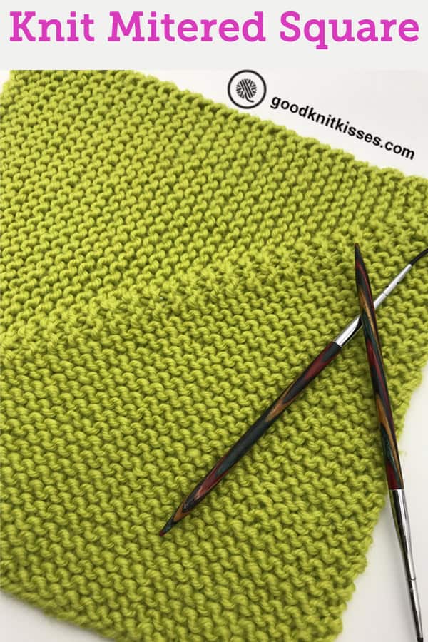 knit mitered square pin image
