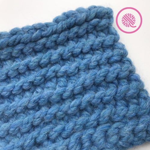 crochet mock garter stitch close up