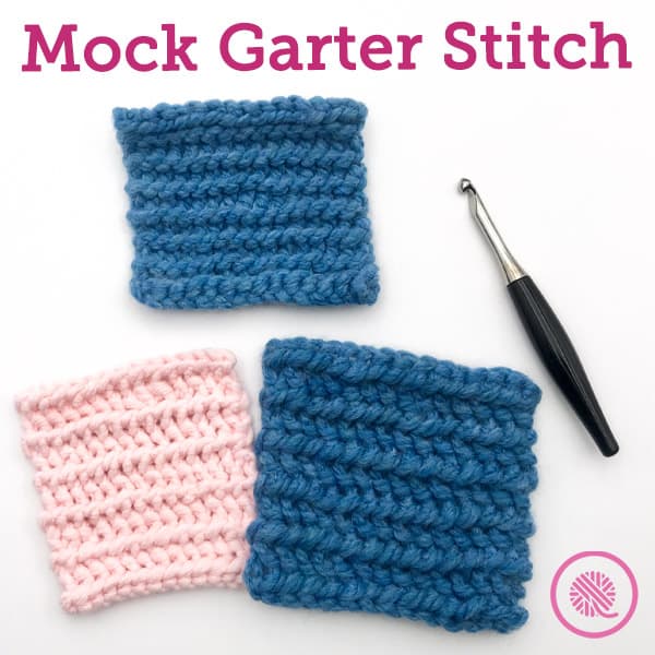 Crochet this Easy Mock Garter Stitch
