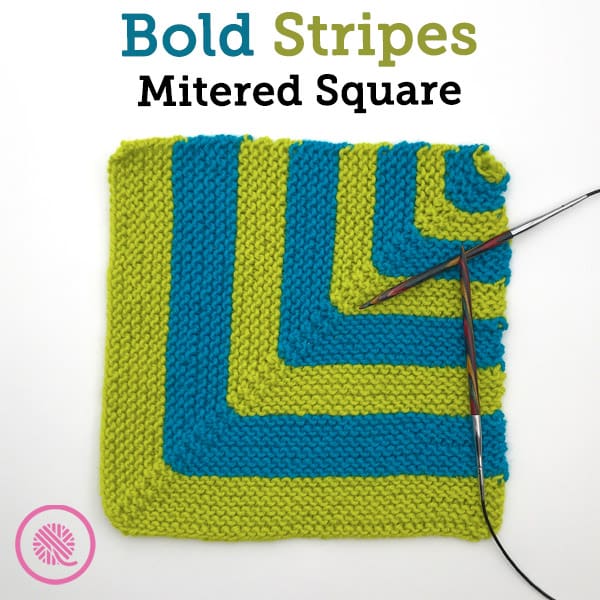 Bring on the Color with the Bold Striped Mitered Square!