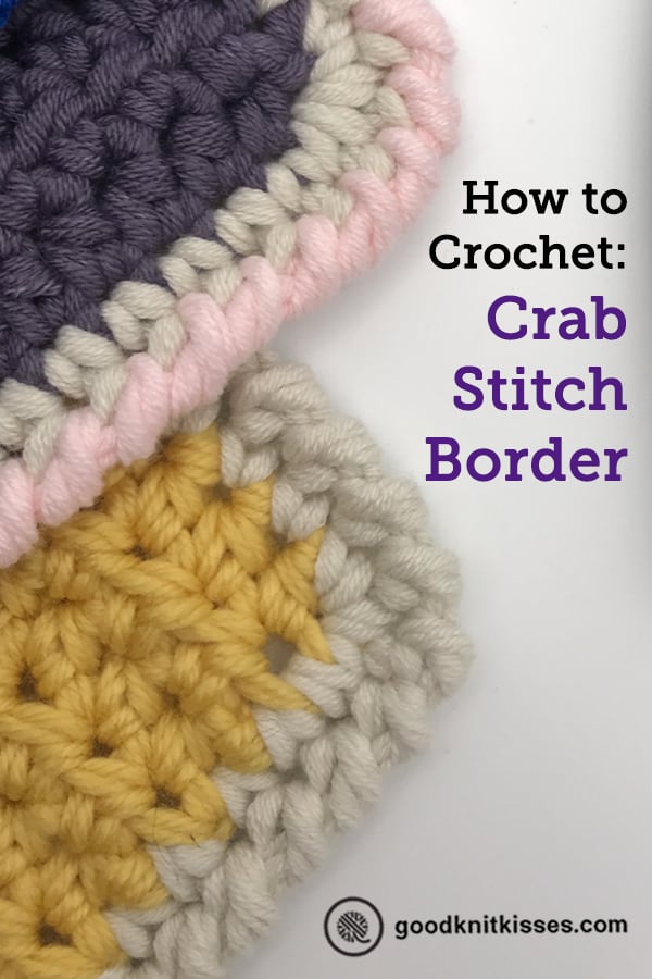 crochet crab stitch pin image