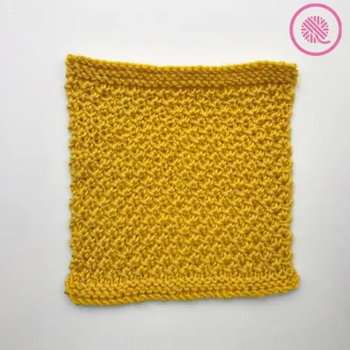 loom knit edelweiss stitch flat panel