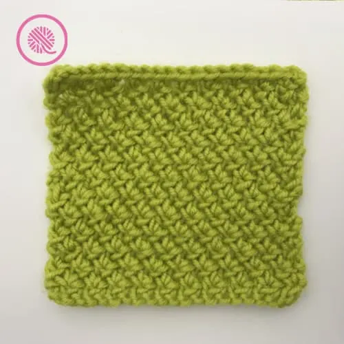 needle knit edelweiss stitch flat panel