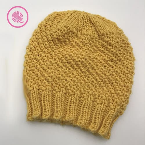 needle knit edelweiss hat

