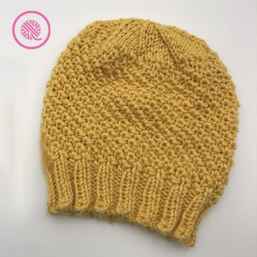 needle knit edelweiss hat