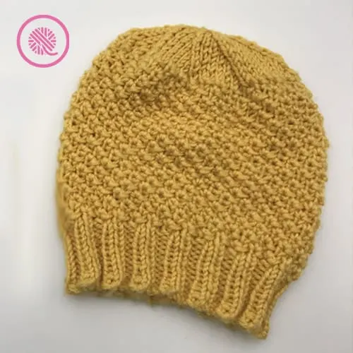 needle knit edelweiss hat