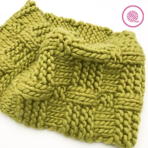 chunky basketweave cowl