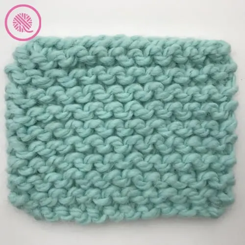 garter stitch front view