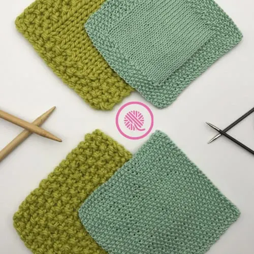 easy seed stitch washcloth