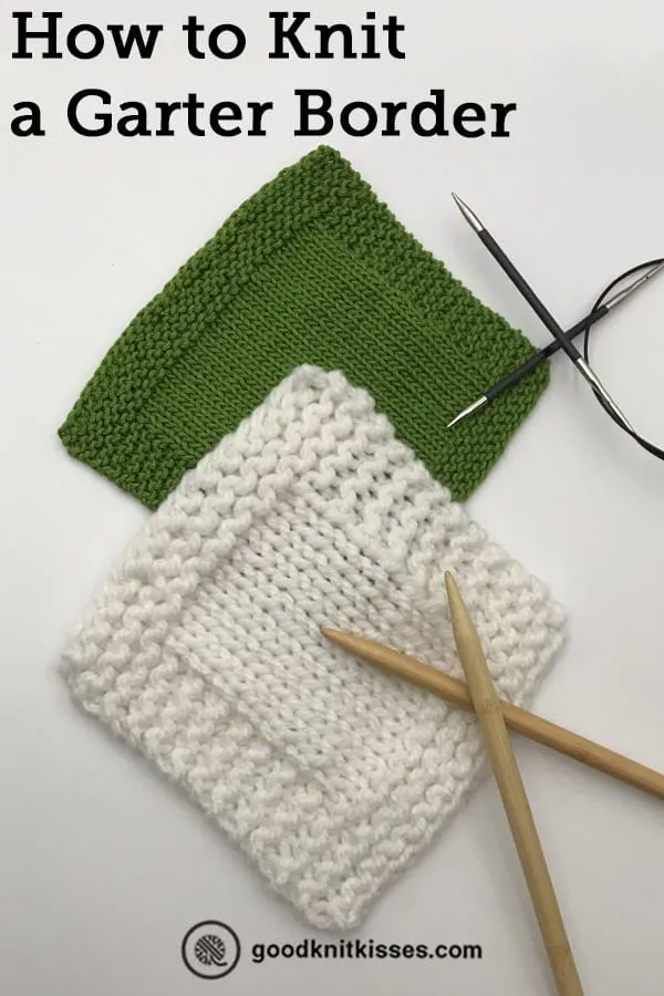 how to knit a border pin image