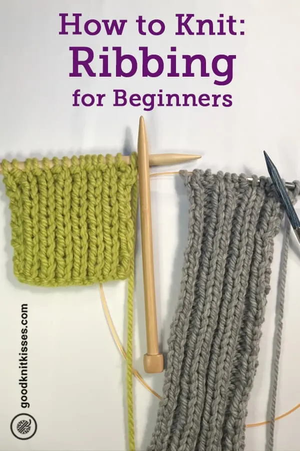 how to knit ribbing pin image