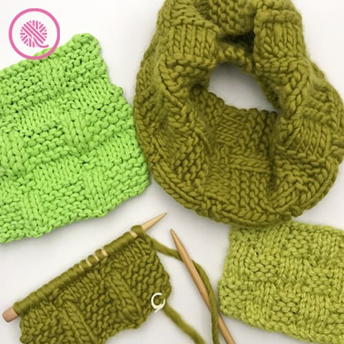 how to knit basketweave stitch