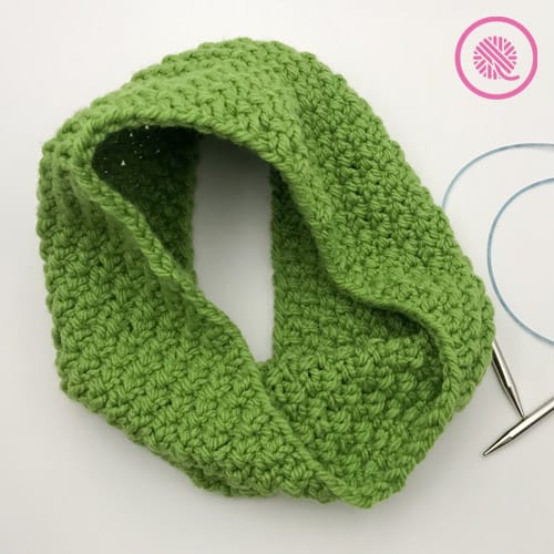 easy moss cowl pattern