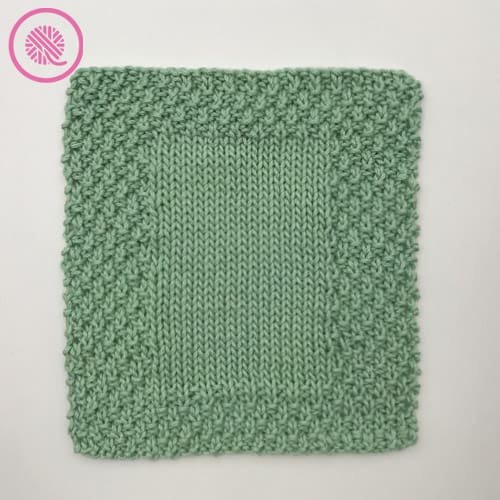 moss border washcloth in medium weight