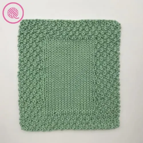 moss border washcloth in medium weight