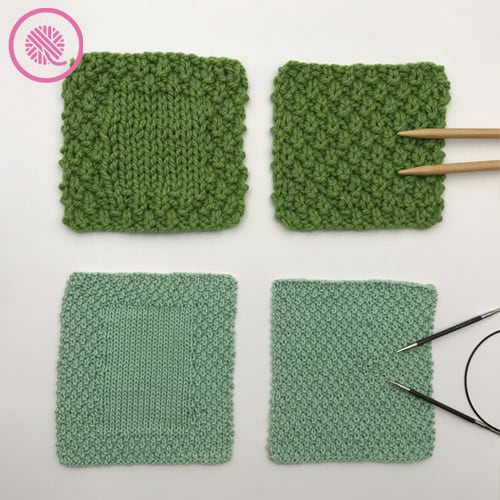 moss stitch washcloths