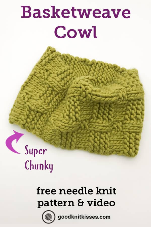 chunky basketweave cowl