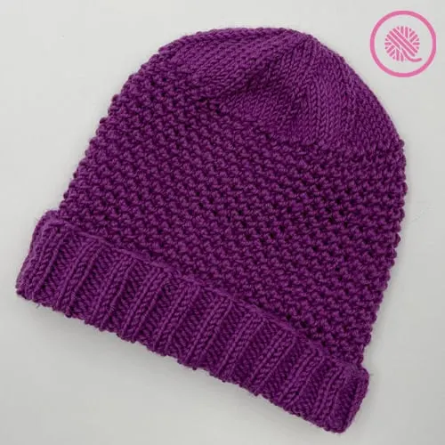 needle knit elizabeth hat with folded brim