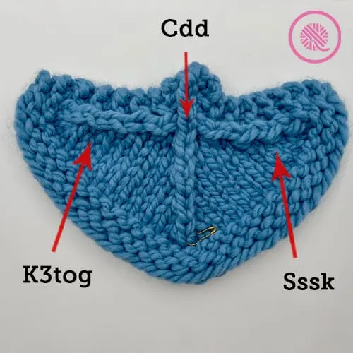 decreases for beginner knitters cdd-k3tog-sssk