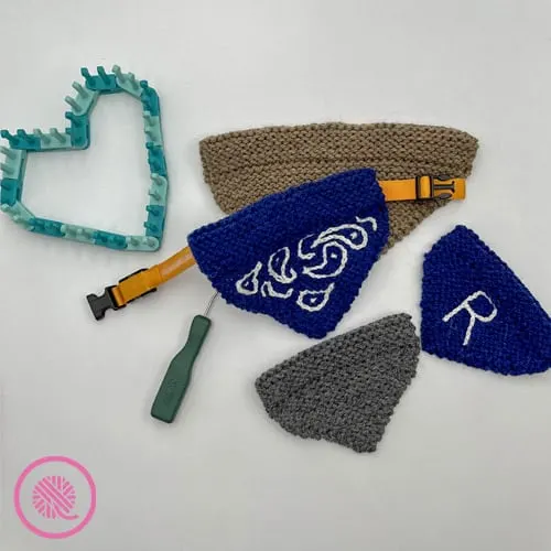 loom knit pet bandana