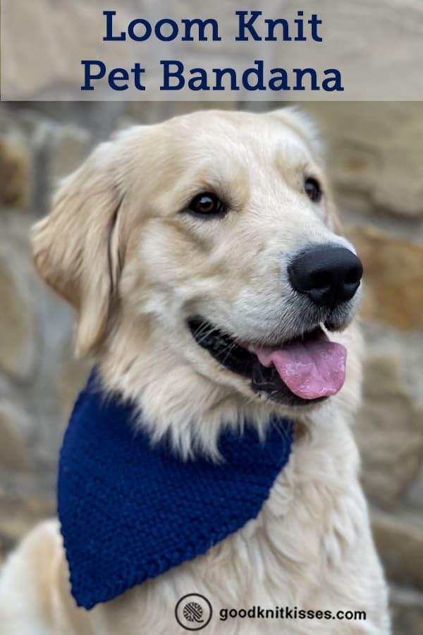 loom knit pet bandana pin image