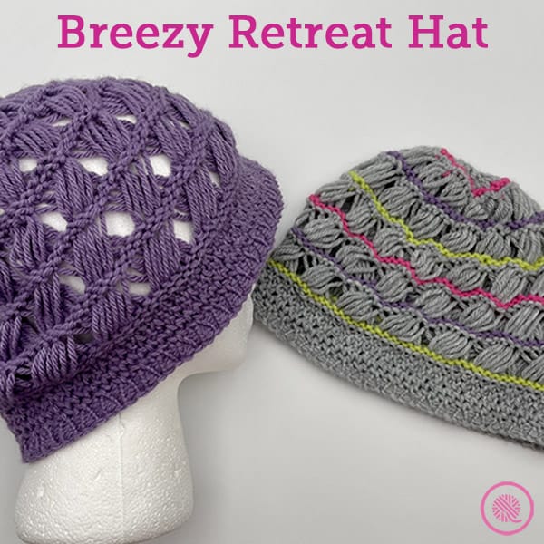 Announcing:  New Loom Knit Breezy Retreat Hat Pattern