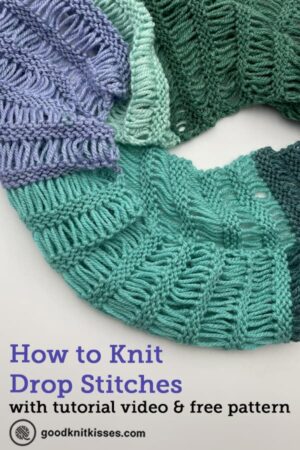 How to Knit Drop Stitches with Free Infinity Scarf Pattern - GoodKnit ...