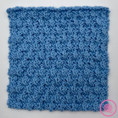 knit the ripple twist stitch as a blanket square