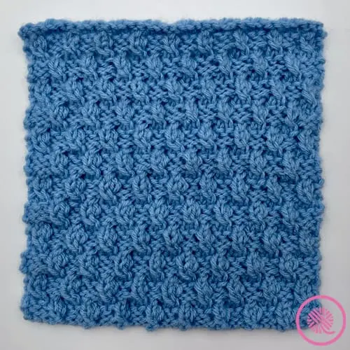knit the ripple twist stitch as a blanket square