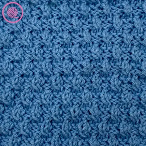 knit the ripple twist stitch pattern close up