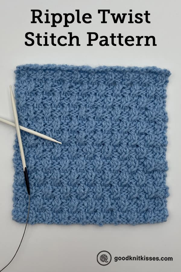 how to knit the ripple twist stitch pin image
