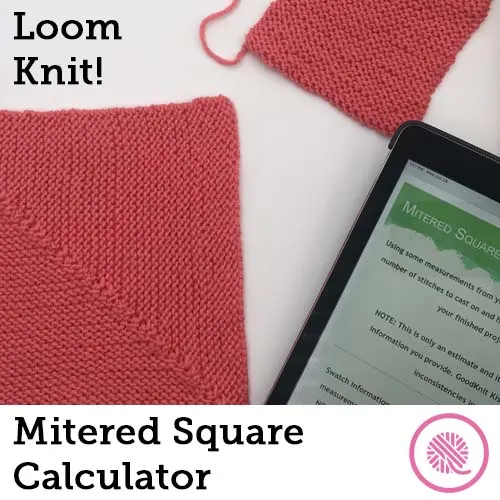 loom knit mitered square calcualtor