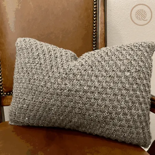 loom knit ripple twist pillow