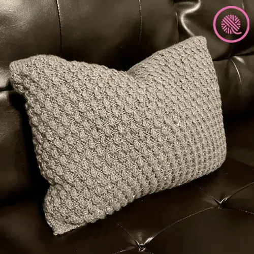 needle knit cozy ripple twist pillow