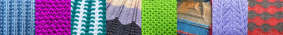 needle knit stitch pattern library collage