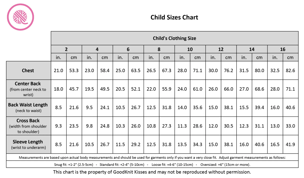 Ralph Child Size Chart Uk