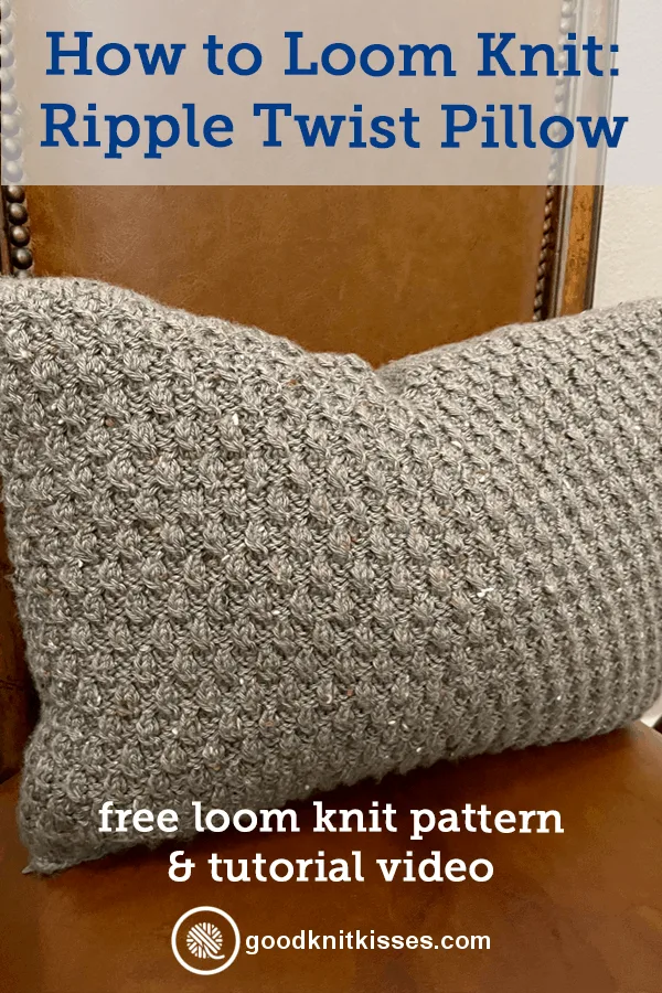 loom knit ripple twist pillow pin image