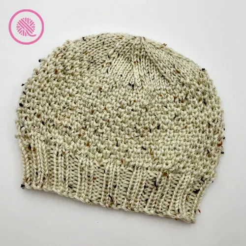 loom knit beehive waffle hat
