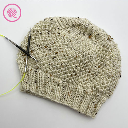beehive waffle knit hat