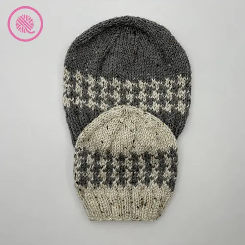 Loom Knit Fair Isle Hat Patterns. 6 PDF Loom Knitting Patterns.