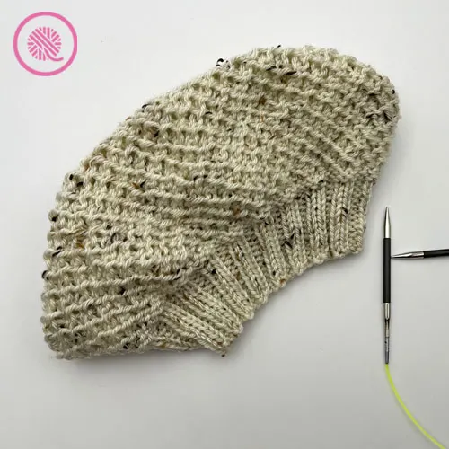 needle knit beehive beret