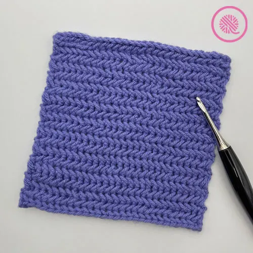 crochet the herringbone stitch flat panel