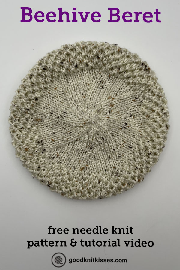needle knit beehive beret pin image

